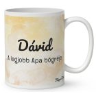 Névvel kérhető - Cuki lajhár Apa és gyermeke horgásznak mintás bögre