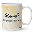 Névvel kérhető - Kosaras Cuki lajhár Apa és a gyerek mintás bögre