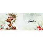 Névvel kérhető - Cuki karácsonyi őzike és a díszek mintás bögre