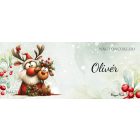 Névvel kérhető - Cuki karácsonyi Mikulás és Rudolf mintás bögre