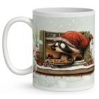 Névvel kérhető - Cuki karácsonyi mosómaci és a süti mintás bögre