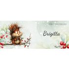 Névvel kérhető - Cuki karácsonyi mókus és az égősor mintás bögre