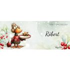 Névvel kérhető - Cuki karácsonyi kacsa sütivel mintás bögre