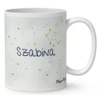 Személyre szabható - Barna hajú Csini Vízöntő lány mintás bögre
