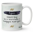 Személyre szabható - Vörös hajú Csini Vízöntő lány mintás bögre