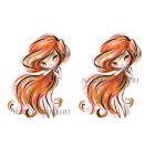 Személyre szabható - Vörös hajú Csini Vízöntő lány mintás bögre