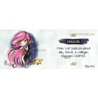 Személyre szabható - Rózsaszín hajú Csini Vízöntő lány mintás bögre