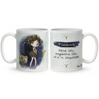 Személyre szabható - Barna hajú Csini Kos lány mintás bögre