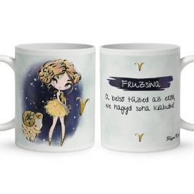   Személyre szabható - Szőke hajú Csini Kos lány mintás bögre