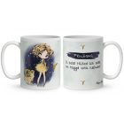 Személyre szabható - Szőke hajú Csini Kos lány mintás bögre