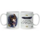 Személyre szabható - Barna hajú Csini Rák lány mintás bögre