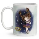 Személyre szabható - Barna hajú Csini Rák lány mintás bögre