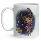 Személyre szabható - Barna hajú Csini Rák lány mintás bögre