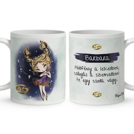   Személyre szabható - Szőke hajú Csini Rák lány mintás bögre