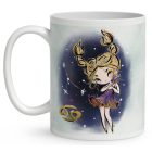 Személyre szabható - Szőke hajú Csini Rák lány mintás bögre