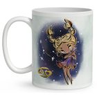 Személyre szabható - Szőke hajú Csini Rák lány mintás bögre