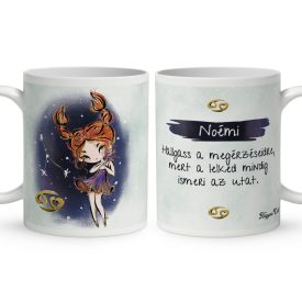   Személyre szabható - Vörös hajú Csini Rák lány mintás bögre