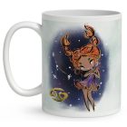 Személyre szabható - Vörös hajú Csini Rák lány mintás bögre