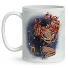 Személyre szabható - Vörös hajú Csini Bak lány mintás bögre