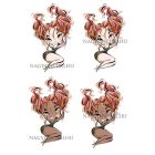 Személyre szabható - Vörös hajú Csini Bak lány mintás bögre