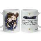 Személyre szabható - Barna hajú Csini Ikrek lány mintás bögre