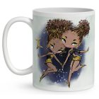 Személyre szabható - Barna hajú Csini Ikrek lány mintás bögre