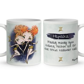   Személyre szabható - Vörös hajú Csini Ikrek lány mintás bögre