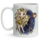 Személyre szabható - Szőke hajú Csini Oroszlán lány mintás bögre