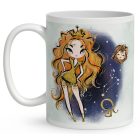 Személyre szabható - Vörös hajú Csini Oroszlán lány mintás bögre