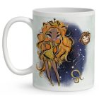 Személyre szabható - Vörös hajú Csini Oroszlán lány mintás bögre