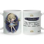 Személyre szabható - Szőke hajú Csini Mérleg lány mintás bögre