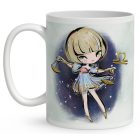 Személyre szabható - Szőke hajú Csini Mérleg lány mintás bögre