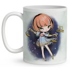 Személyre szabható - Vörös hajú Csini Mérleg lány mintás bögre