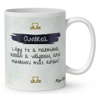 Személyre szabható - Vörös hajú Csini Mérleg lány mintás bögre