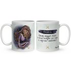 Személyre szabható - Barna hajú Csini Halak lány mintás bögre