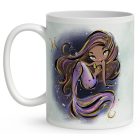 Személyre szabható - Barna hajú Csini Halak lány mintás bögre