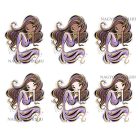 Személyre szabható - Barna hajú Csini Halak lány mintás bögre