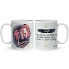 Személyre szabható - Rózsaszín hajú Csini Halak lány mintás bögre