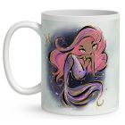 Személyre szabható - Rózsaszín hajú Csini Halak lány mintás bögre