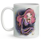 Személyre szabható - Rózsaszín hajú Csini Halak lány mintás bögre