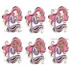 Személyre szabható - Rózsaszín hajú Csini Halak lány mintás bögre