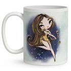 Személyre szabható - Barna hajú Csini Nyilas lány mintás bögre