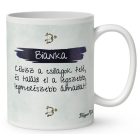 Személyre szabható - Barna hajú Csini Nyilas lány mintás bögre