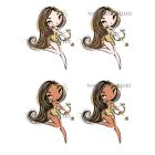 Személyre szabható - Barna hajú Csini Nyilas lány mintás bögre