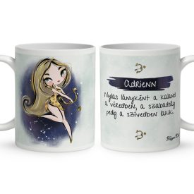   Személyre szabható - Szőke hajú Csini Nyilas lány mintás bögre