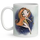 Személyre szabható - Vörös hajú Csini Nyilas lány mintás bögre