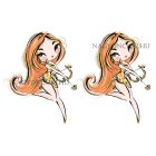 Személyre szabható - Vörös hajú Csini Nyilas lány mintás bögre