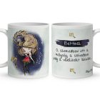 Személyre szabható - Szőke hajú Csini Skorpió lány mintás bögre