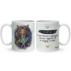 Személyre szabható - Barna hajú Csini Bika lány mintás bögre