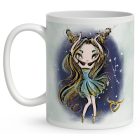 Személyre szabható - Barna hajú Csini Bika lány mintás bögre